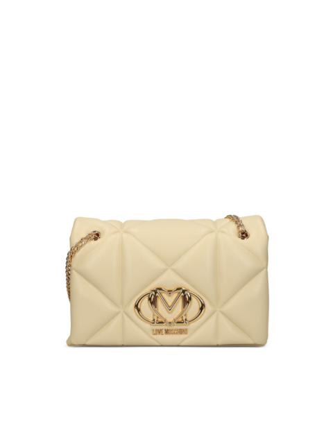 diamond-quilted shoulder bag