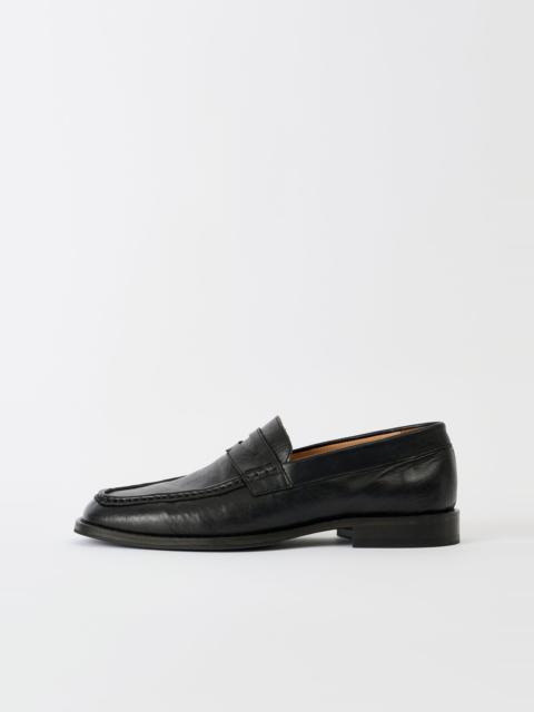 Light Loafer True Dyed Black Leather