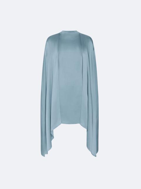 Satin Cape Sleeve Mini Dress