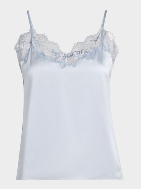 Bobbi Lace-Trim Silk Cami