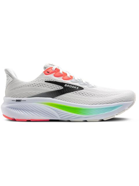 Brooks Ghost 17 White Pink Clay Gecko