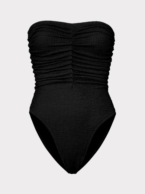 Textured Ruched One Piece
