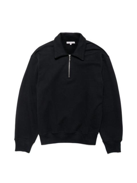 Cotton Wool Quarter Zip Sweatshirt Black