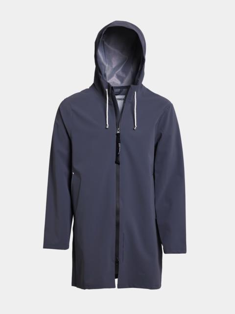 Stockholm Lightweight Zip Matte Raincoat Metal