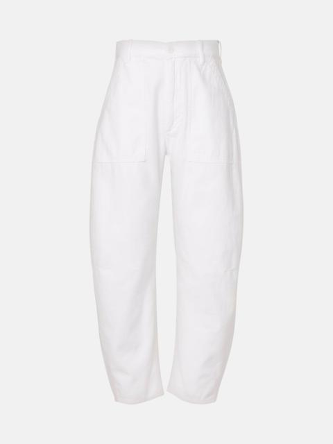 High-rise barrel-leg jeans