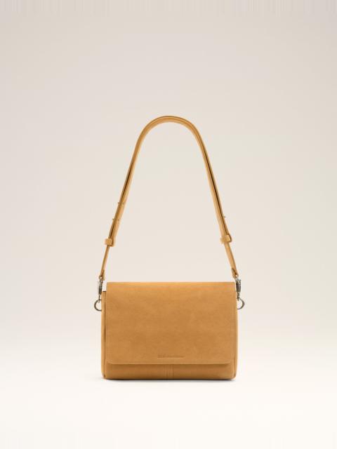 YELLOW COW LEATHER FLAP MESSENGER CARROUSEL BAG