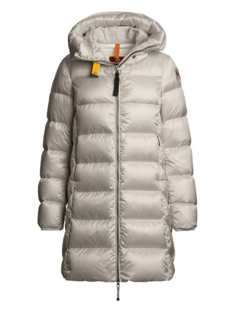 hooded quilted coat