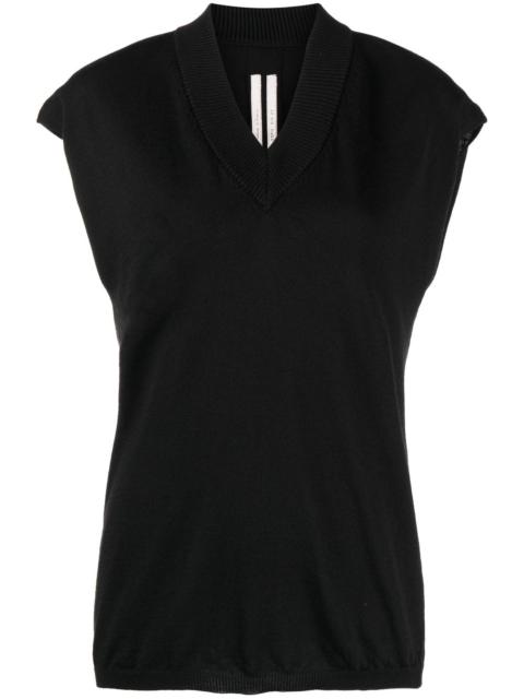 V-neck wool top