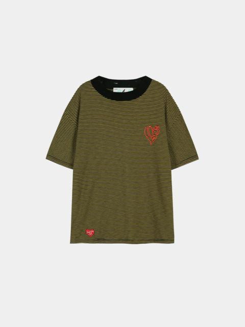 Essential Heart Logo Stripe Tee