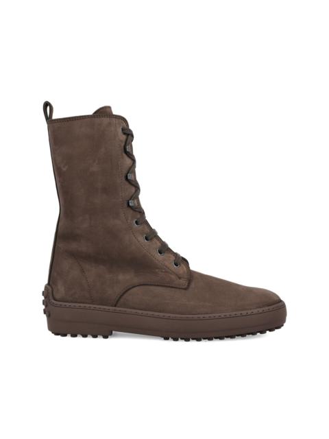 Gommino lace-up boots