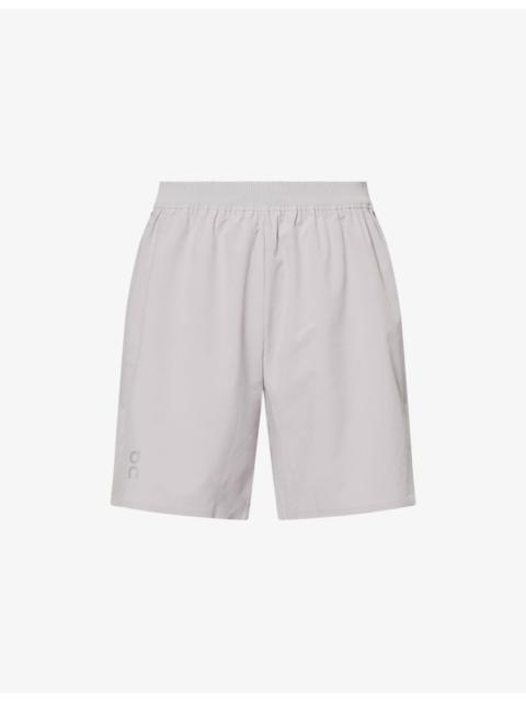 Train Brand-Print Stretch-Woven Shorts