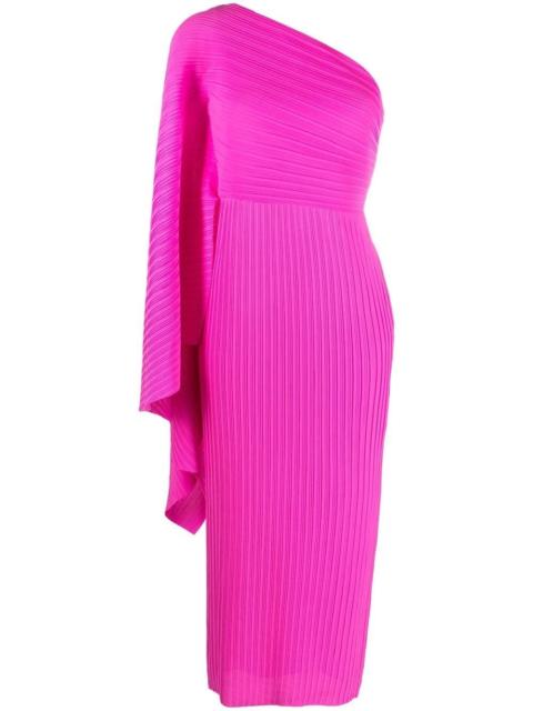 ribbed one-shoulder dress