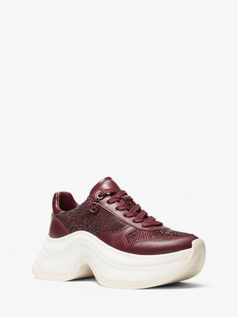 Arla Embellished Leather Trainer