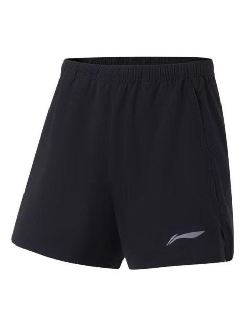 Li-Ning Logo Running Shorts 'Black' AKST265-1