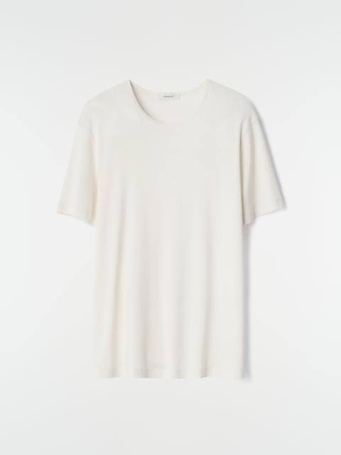 SCOOP-NECK T-SHIRT IN RIBBED JERSEY