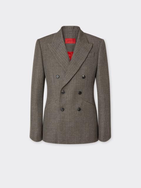 Double-breasted blazer in mélange wool