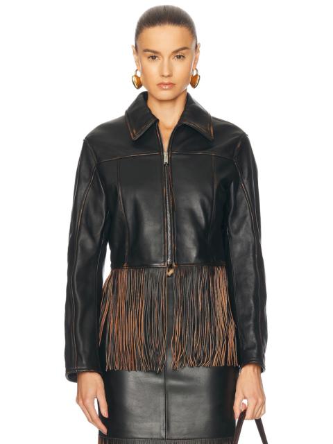 Fringe Leather Jacket