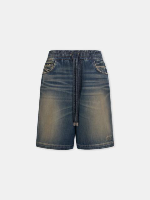 DRAWSTRING DENIM SHORT