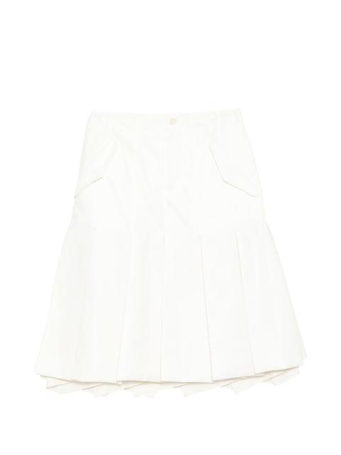 buckle pleated skirt