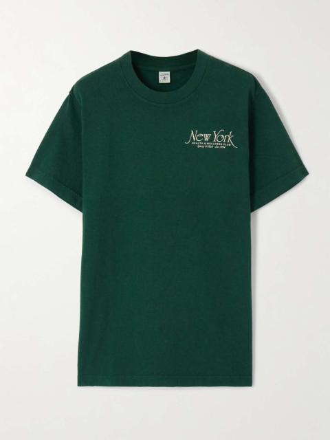 NY 94 printed cotton-jersey T-shirt Green