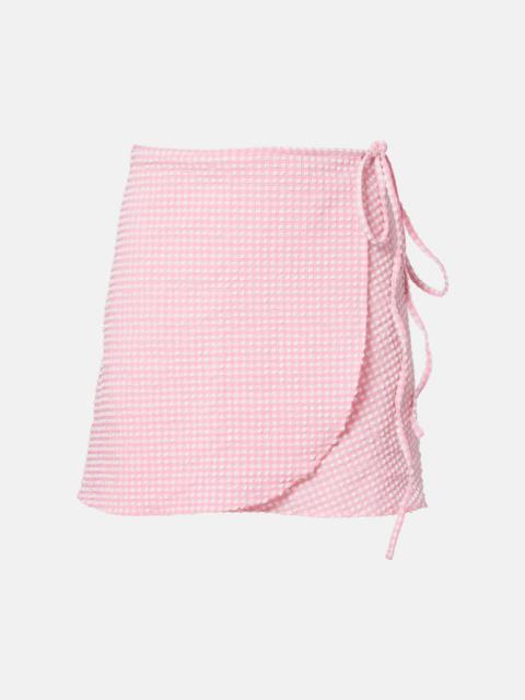 Gingham beach cover-up