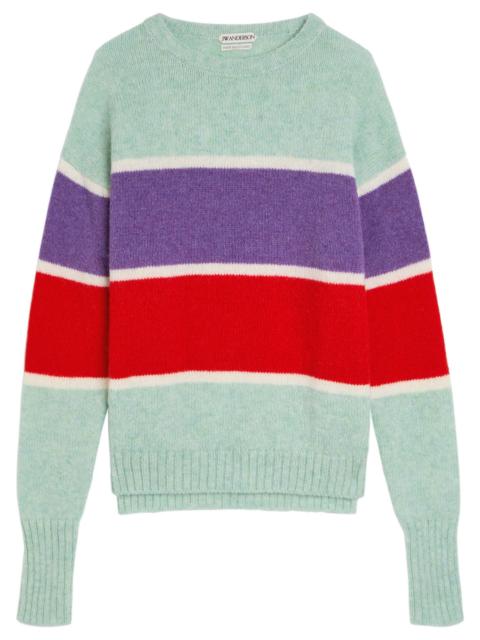 JW Anderson Striped Crew-neck Wool Jumper