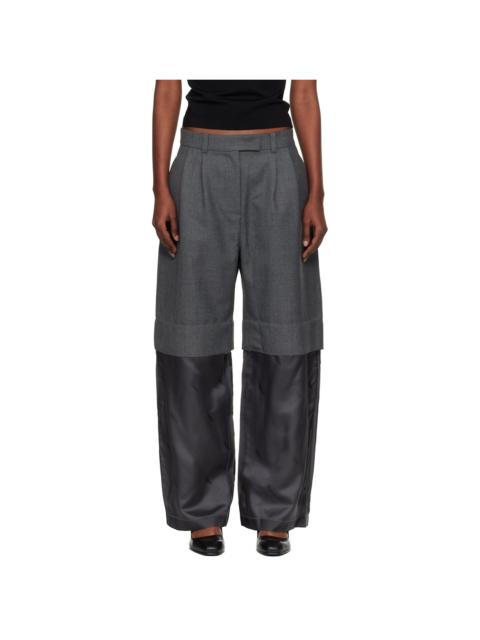 Gray Chopped Trousers