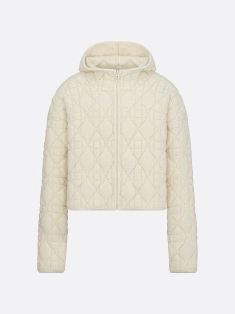 Cannage Zipped Cardigan with Hood