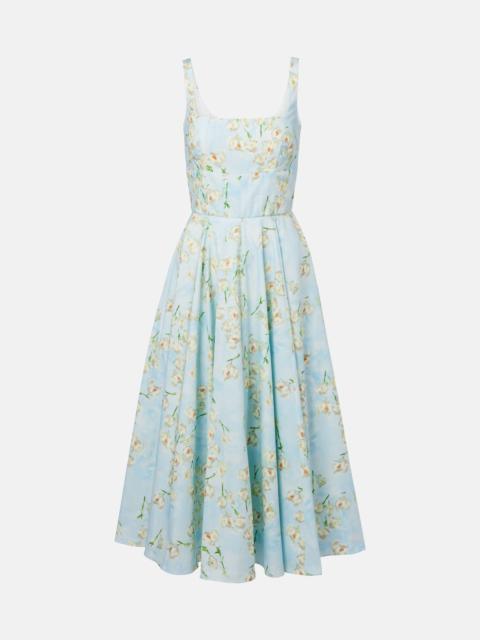 Mona floral cotton midi dress