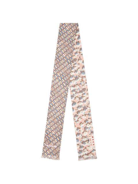 Multicolor Contrast Prints Scarf