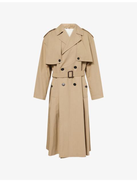 Giunchi Double-Breasted Cotton-Blend Trench Coat