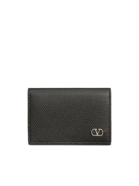 grained leather wallet