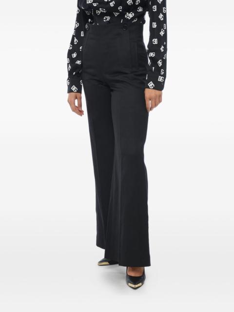 double-button palazzo pants