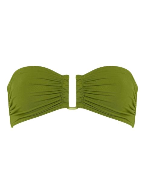 Show ruched bandeau bikini top