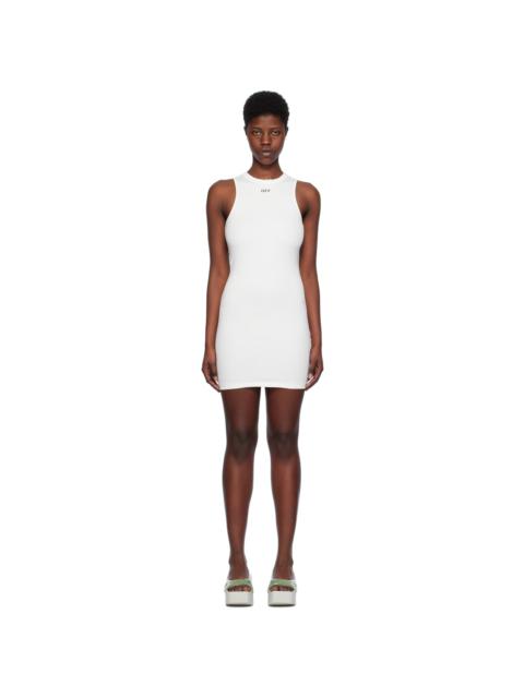 White Sleek Rowing Minidress