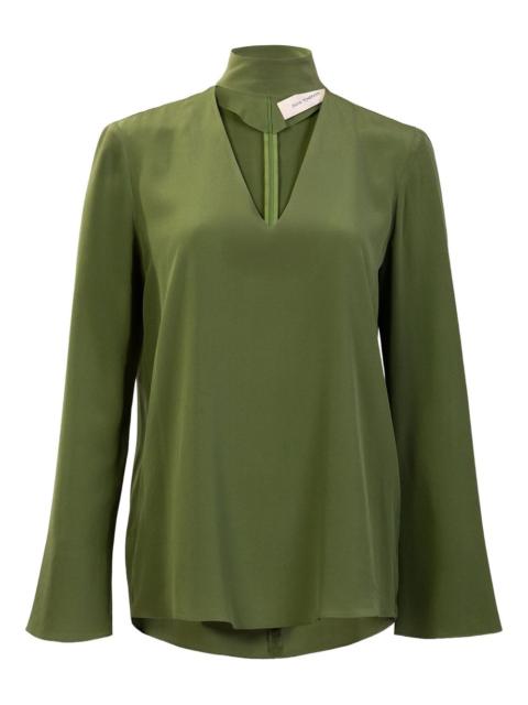 Kelsey funnel-neck blouse