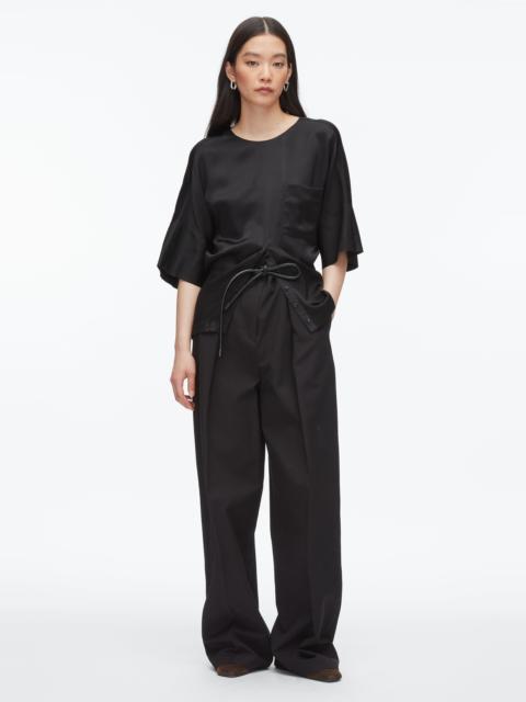 Short Sleeve Top with Button Placket