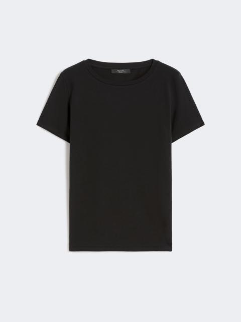 Basic cotton jersey T-shirt - BLACK