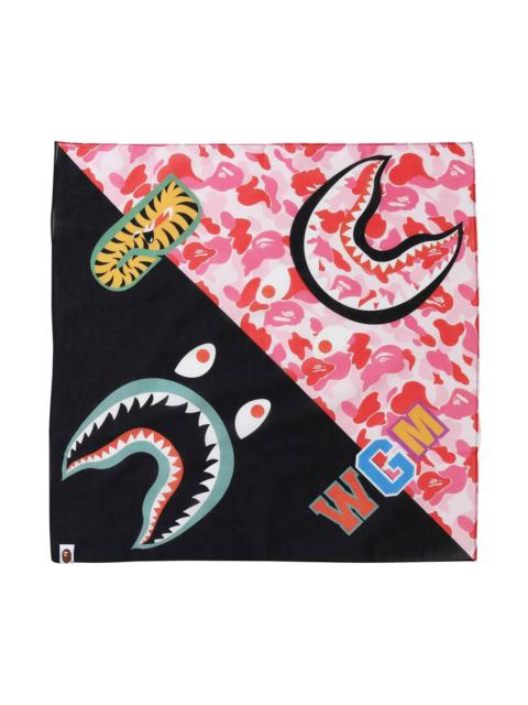 A BATHING APE® BAPE ABC Camo Shark Bandana 'Pink' | REVERSIBLE