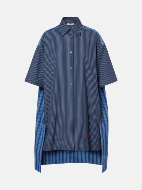 Striped cotton poplin shirt dress