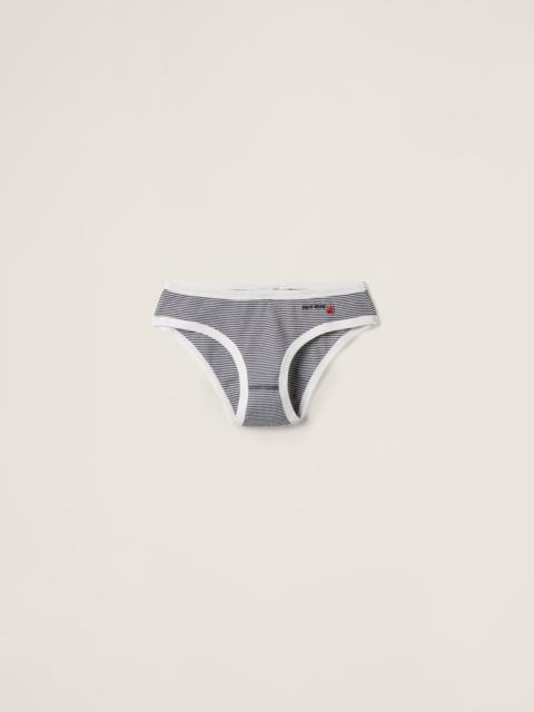 Petit Bateau X Miu Miu ribbed jersey briefs