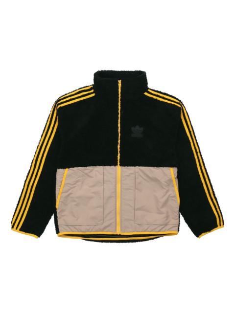 adidas originals Sherpa Jacket Casual lamb's wool Black GT7295