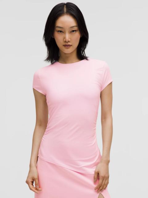 Modal-Silk Asymmetrical-Hem T-Shirt