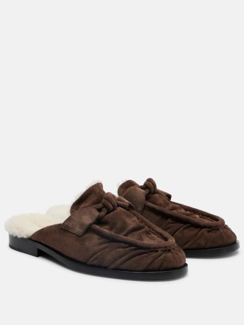 Astaire shearling-trimmed suede loafer