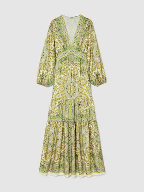 SCARF PRINT MAXI DRESS