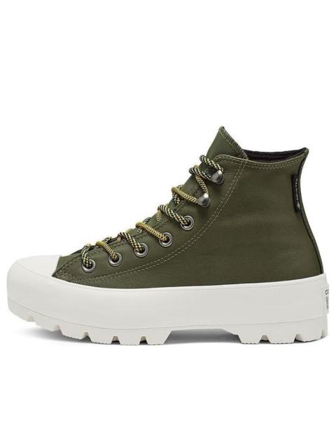 (WMNS) Converse Winter GORE-TEX Lugged Chuck Taylor All Star Boot High Top Thick Sole Army Green 566