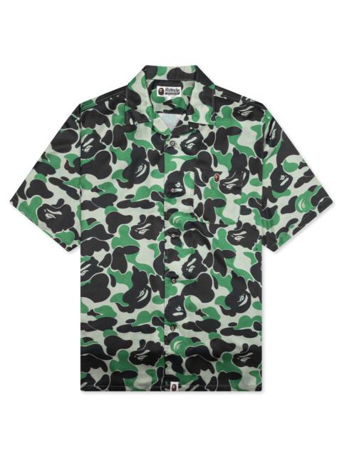 ABC CAMO OPEN COLLAR S/S SHIRT - GREEN