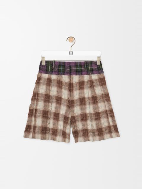 Shorts in wool and cotton