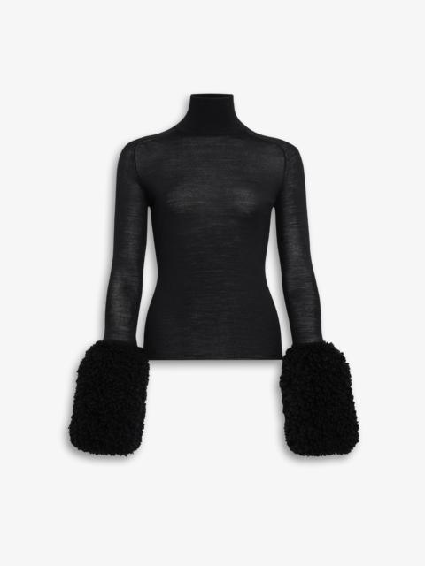 BUBBLE CUFF KNIT TOP