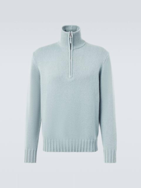 Cashmere half-zip sweater